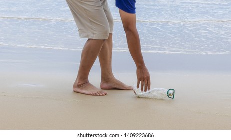 Garbage Collection At The Beach For The Environment