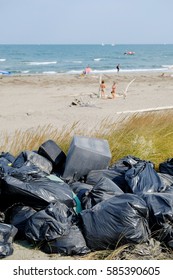 Garbage In A Dirty Beach 