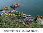 Garbage left in natural water sources after Loy Krathong Festival Using natural materials to create krathongs such as leaves, flowers and bread will decompose faster than krathongs made from plastic. 