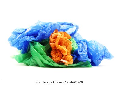 Garbage Plastic Bags Isolated On A White Background