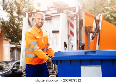 Garbage Removal Man Doing Trash And Rubbish Collection - Shutterstock ID 2039879312
