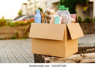 Garbage for sorting and recycling in a box. The concept of caring for the environment and ecology. High quality photo - Powered by Shutterstock