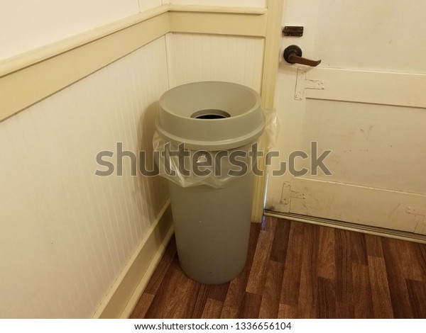 Garbage Trash Can Corner Bathroom Closed Stock Photo Edit Now 1336656104