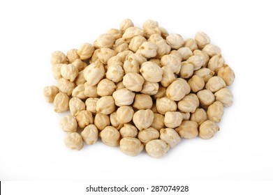 Garbanzo Beans On White Background