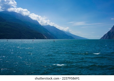 The Garda lake near Riva del Garda, Trento province, Trentino-Alto Adige, Italy, at summer - Shutterstock ID 2237958691