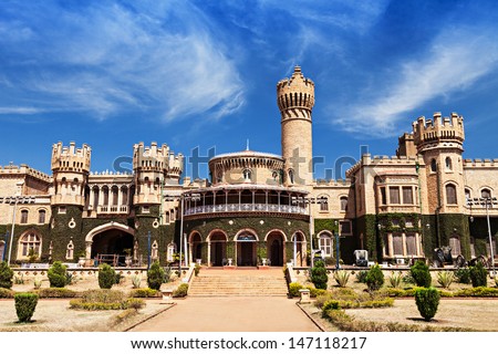 Garden and Bangalore king palace, Karnataka, India