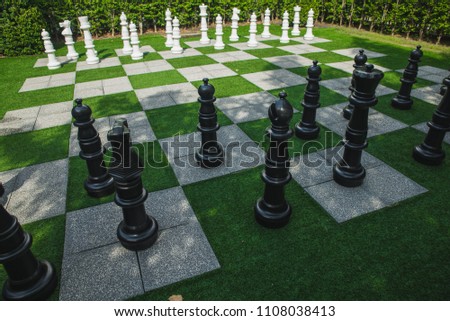 Garden chess table
