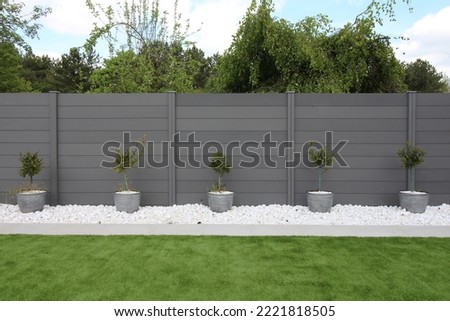 Garden with Composite Fencing Background