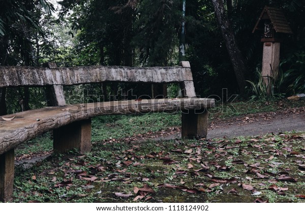 Garden Furniture Made Wooden Log Timber Stock Photo Edit Now