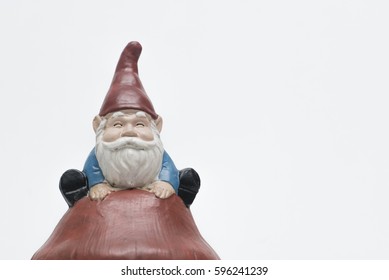 Garden Gnome Isolated On White Backdrop