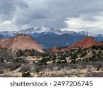 Garden of the Gods in Colorado with Pike