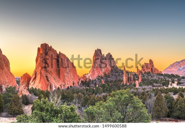 Garden Gods Colorado Springs Colorado Usa Stock Photo (Edit