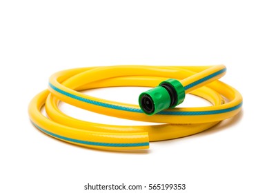 Garden Hose Isolated On A White Background