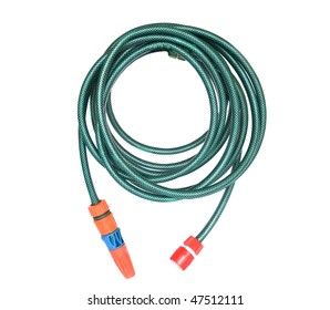 Garden Hose On White