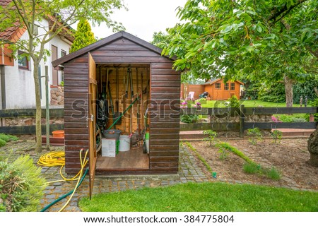garden, hut