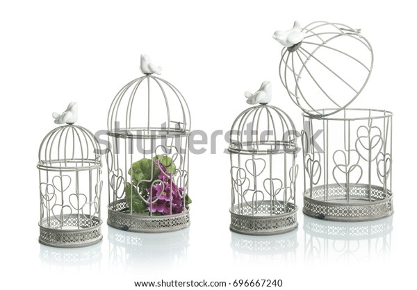 Garden Interior Decoration Flower Pot Holders Stock Photo