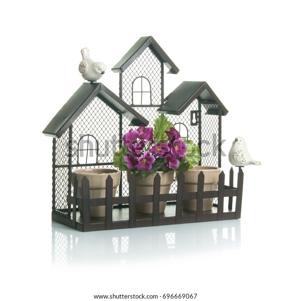 Garden Interior Decoration Flower Pot Holder Stock Image