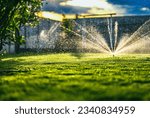 Garden irrigation system. Summer heat.
