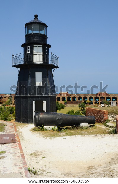 Garden Key Lighthouse Dry Tortugas National Stock Photo