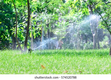 Garden Lawn Water Sprinkler System.