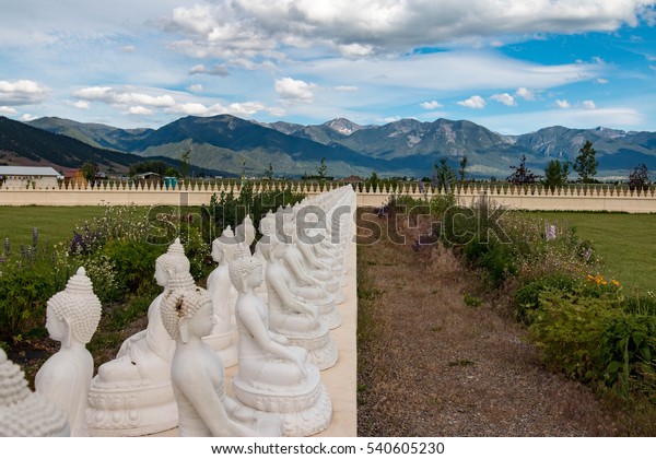 Garden One Thousand Buddhas Western Montanas Stock Photo Edit Now