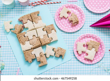 Garden Party Food For Kids On Table From Above