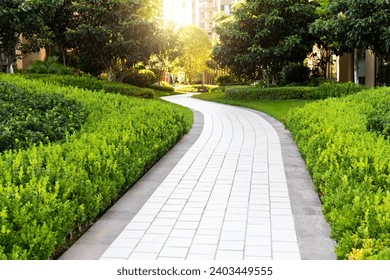 Garden path outside the apartment building - Powered by Shutterstock