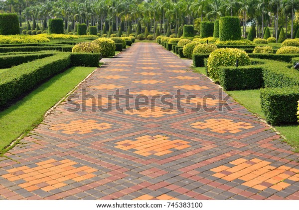 Garden Paths Walkways Pattern Design Walkway Stock Photo Edit Now 745383100