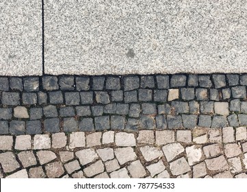 Garden Patio In Backyard Stone Brick Pavers Hardscape Layout Design Top View