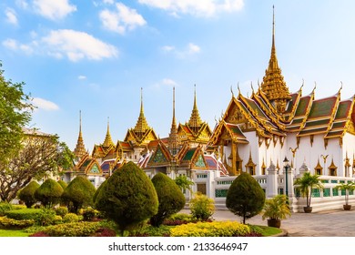 Garden and Phra Maha Prasat complex in The Royal Grand Palace, Bangkok, Thailand - Powered by Shutterstock