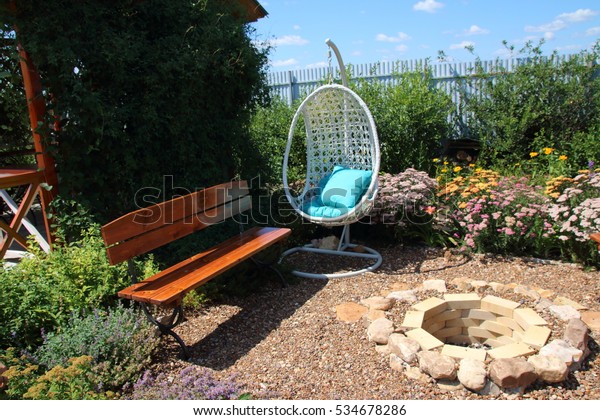 Garden Rest Area Hanging Swing Armchair Stock Photo Edit Now