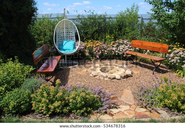 Garden Rest Area Hanging Swing Armchair Stock Photo Edit Now