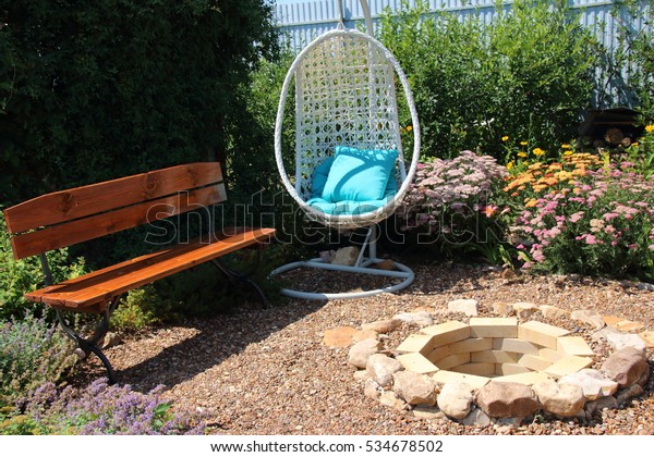 Garden Rest Area Hanging Swing Armchair Stock Photo Edit Now