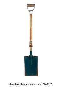 A Garden Shovel Isolated Against A White Background