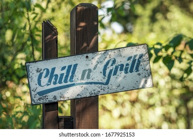 Garden Sign, Chill n' Grill         