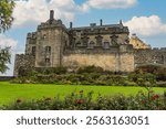 Garden at Stirling Castle, one of Scotland’s greatest stone castles. The castle peaked in importance in the 1500s, but its volcanic crag has been fortified since ancient times.