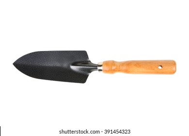 Garden Tool With Wooden Handle Isolated On White Background