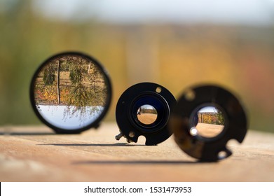 Garden View Through Camera Lens