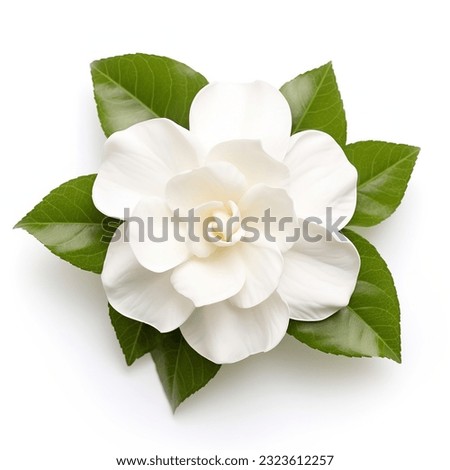 gardenia flower white background isolated