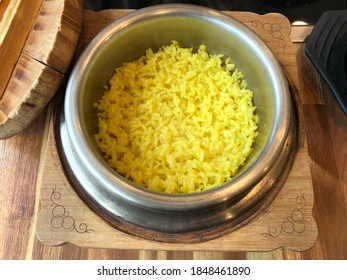 A Gardenia Pot Rice Set. Yellow Rice