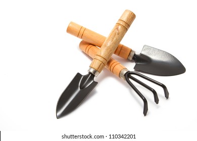 Gardening Tools On White Background