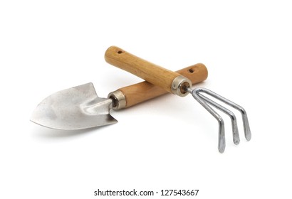 Gardening Tools On White Background