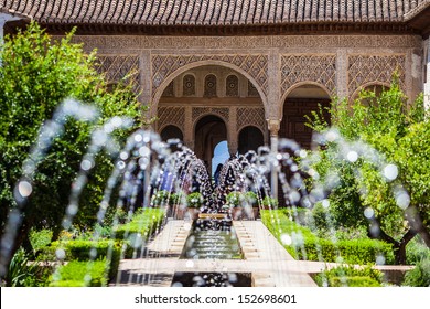 Gardens of the Generalife in Spain, part of the Alhambra 