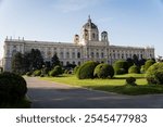 Gardens and museum building in Vienna