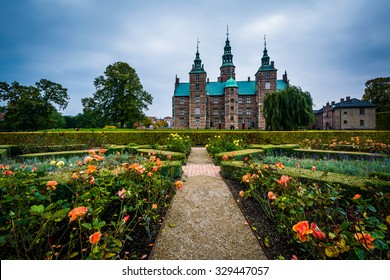 Gardens And Rosenborg Castle, In Copenhagen, Denmark.