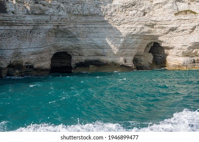 Gargano Coast With Sea Cave (Grotta) In Puglia