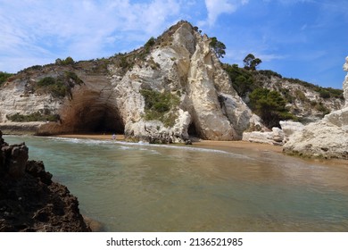 Gargano National Park In Italy - Sea Cave Coast.