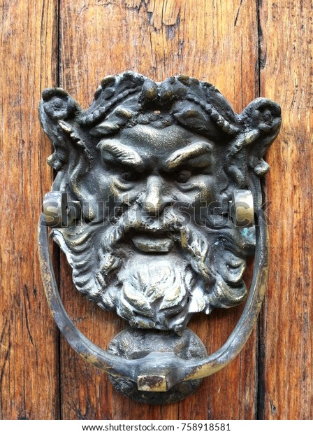 Gargoyle Face Door Knocker Stock Photo Edit Now 758918581