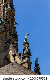 Gargoyles On The Facade Of St. Peter's Church (German: Peterskirche) Is An Evangelical Lutheran Parish Church In The German City Of Leipzig In The Federal State Of Saxony.