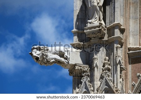 The gargoyles of Siena Cathedral are one of the most important examples of Gothic architecture in Italy
